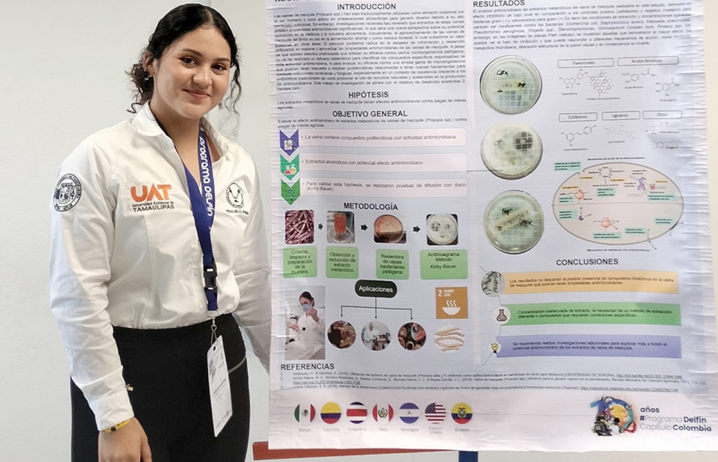 Alumna de la UAT estudia el potencial antimicrobiano de la vaina de mezquite