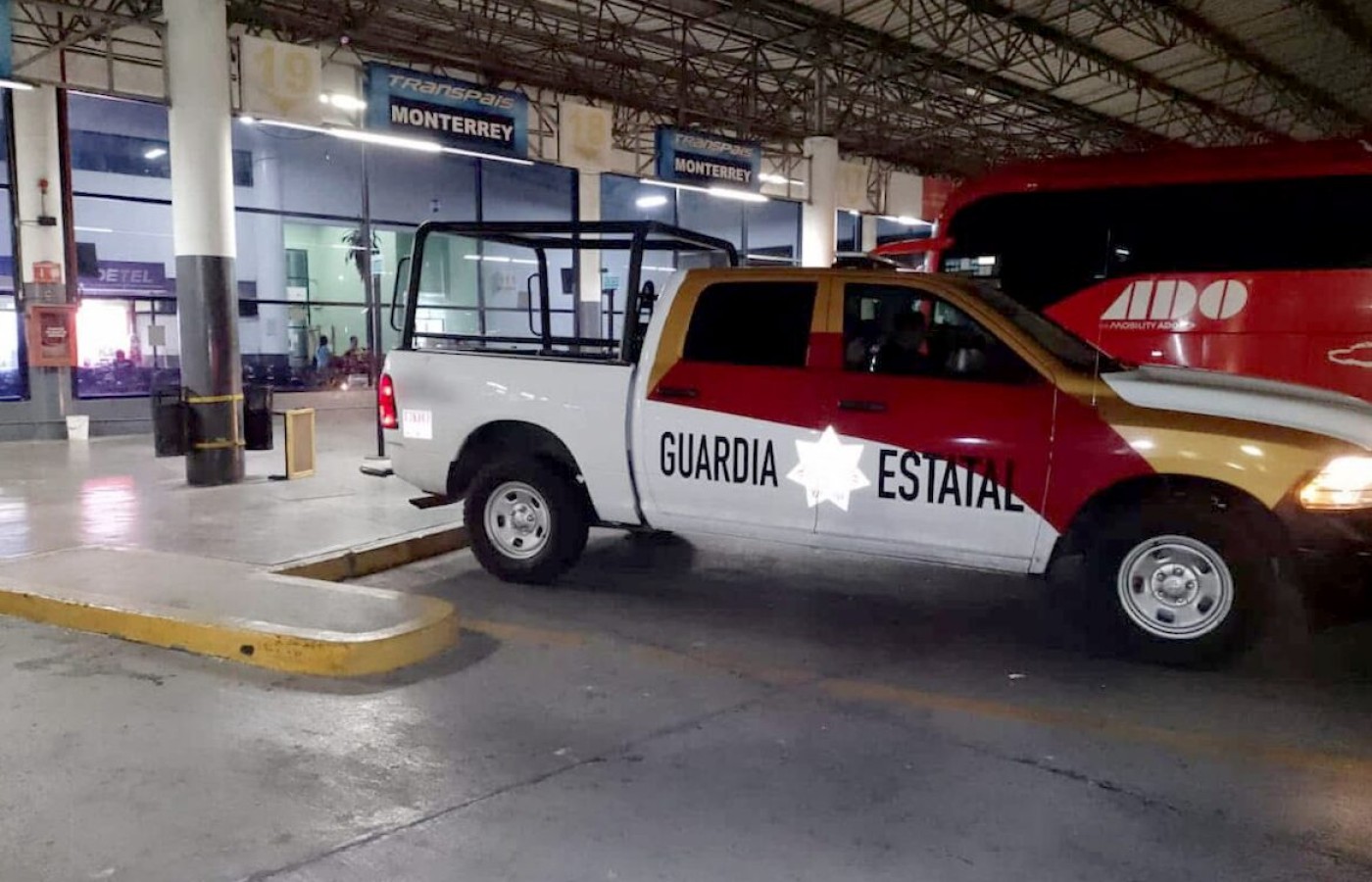 Mantiene Guardia Estatal  vigilancia en Centrales de Autobuses de Tamaulipas