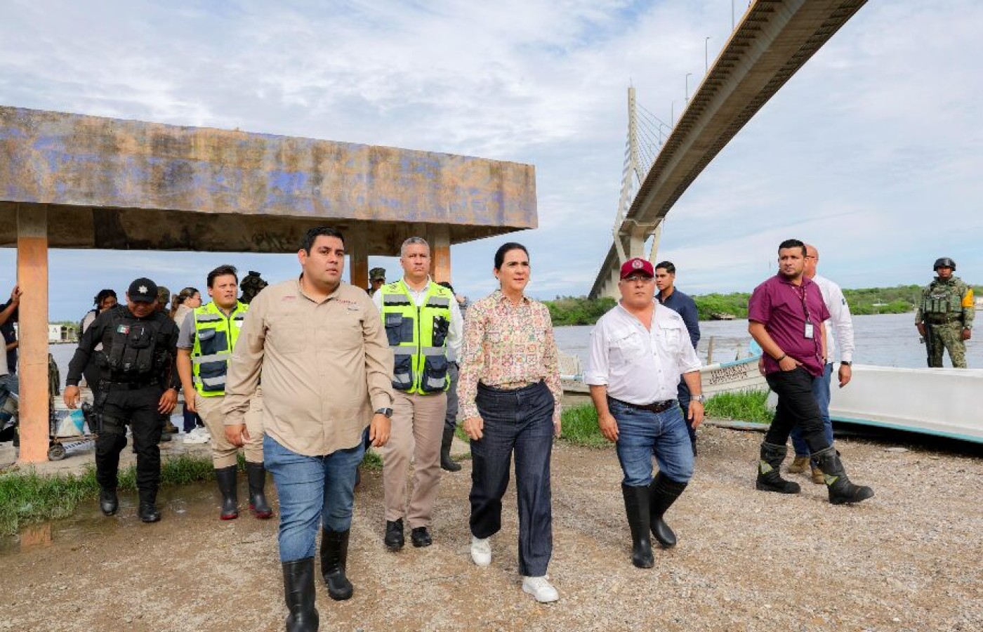Supervisión preventiva en zonas bajas de Tampico ante riesgo por creciente de los ríos