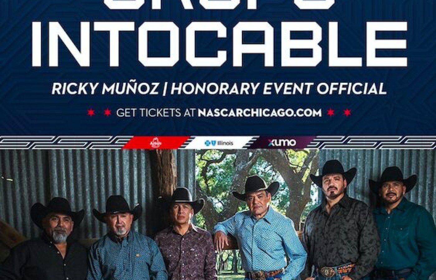 Ricky Muñoz, de Intocable, será oficial honorario en el NASCAR Chicago Street Race 2025