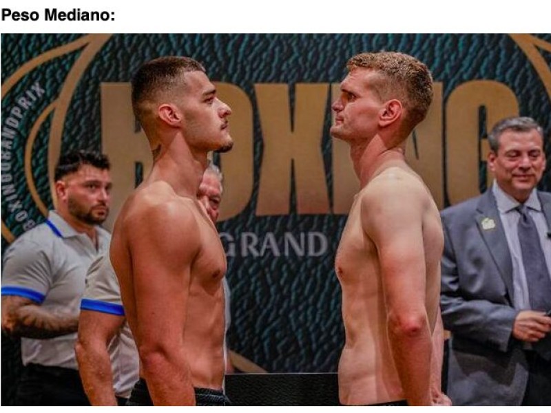 Ceremonia de pesaje para la tercera etapa del WBC Boxing Grand Prix