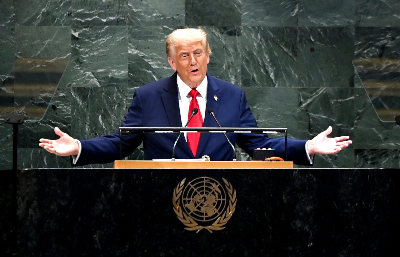Donald Trump pronuncia un discurso en la Asamblea General de las Naciones Unidas