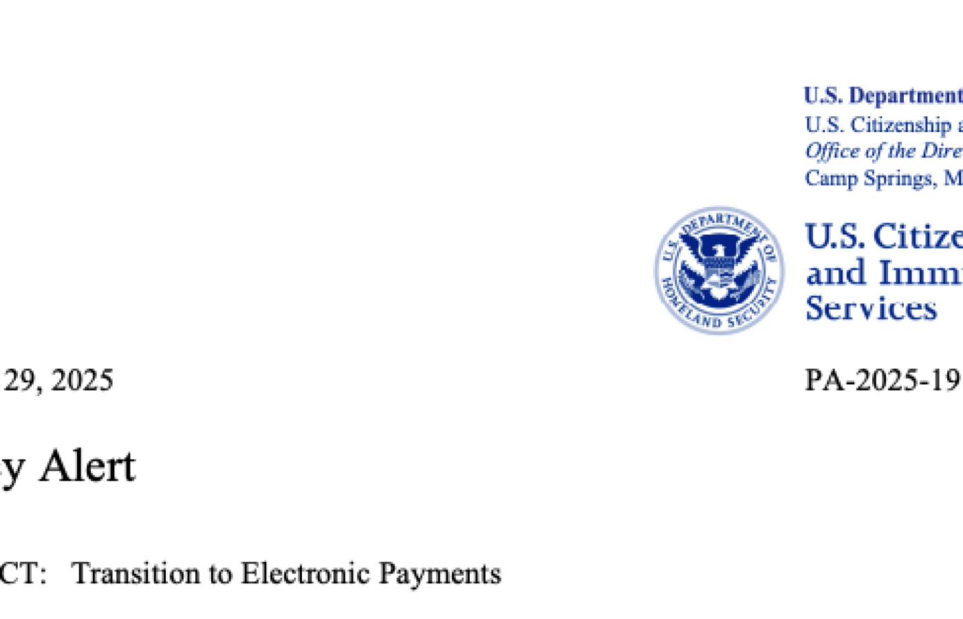 New form allows payment of filing fees, services via secure direct debit payments
