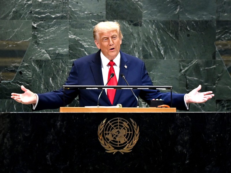 Donald Trump pronuncia un discurso en la Asamblea General de las Naciones Unidas