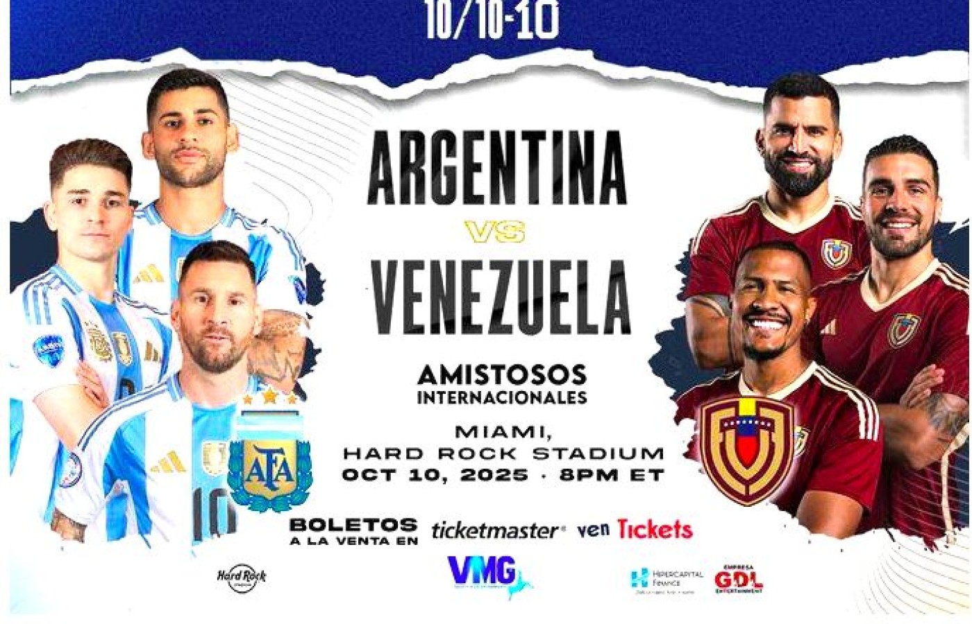 Confirman a Messi y figuras AFA para Argentina vs Venezuela en Miami  *Bebeshito, artista oficial del show de medio tiempo en el Hard Rock Stadium