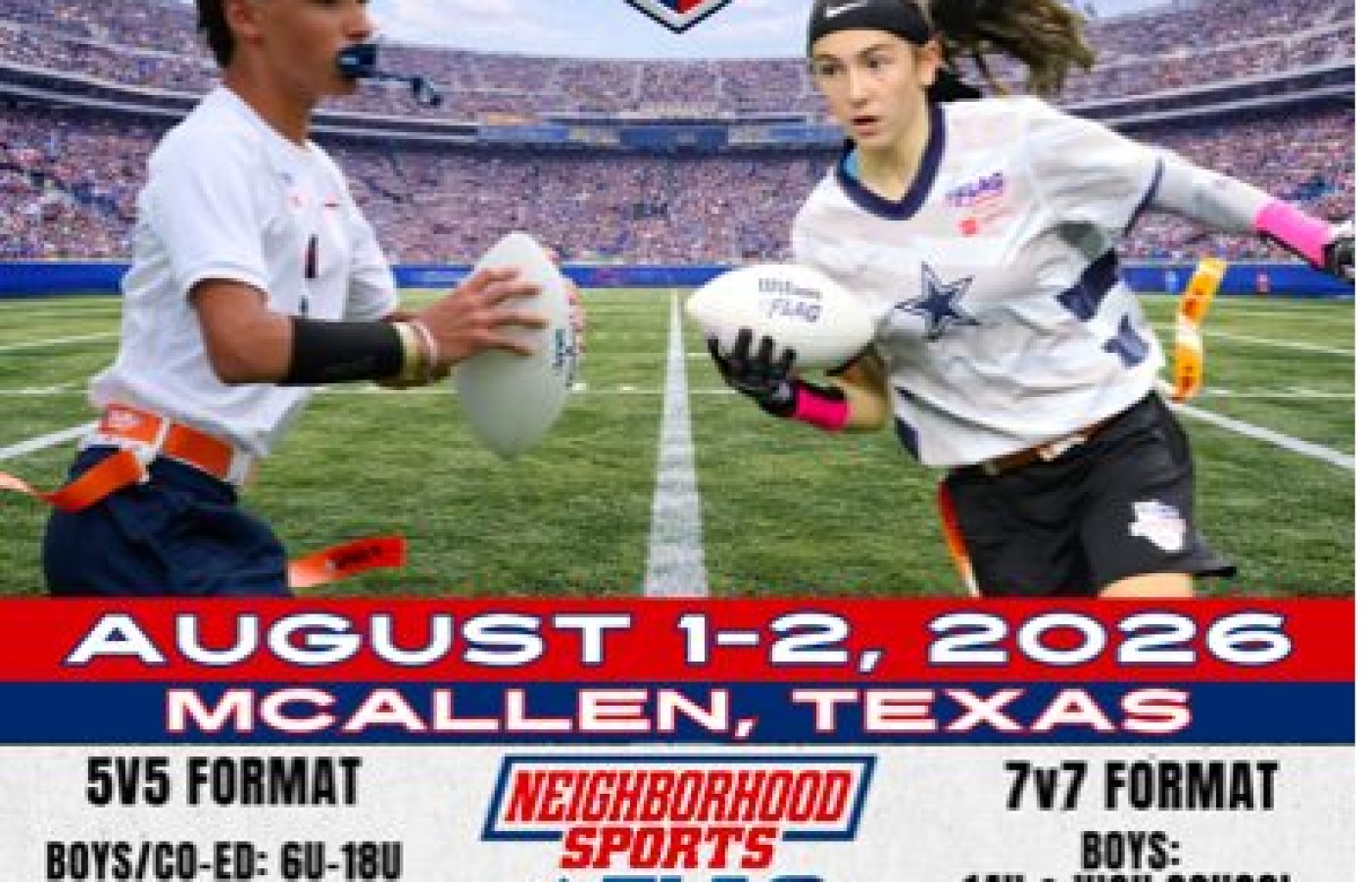 McAllen, sede del  Campeonato Americano de Flag Football de Texas