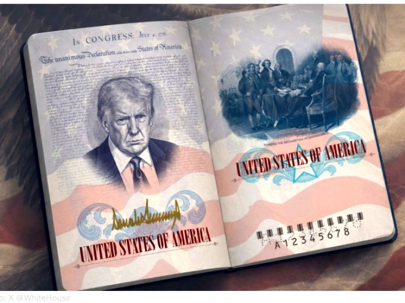 Imagen de Trump aparecerá en los pasaportes por  los 250 años de independencia de EU