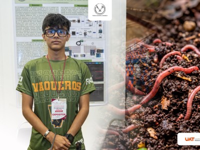 Estudiante de la UAT desarrolla prototipo con IA para optimizar la lombricultura a bajo costo