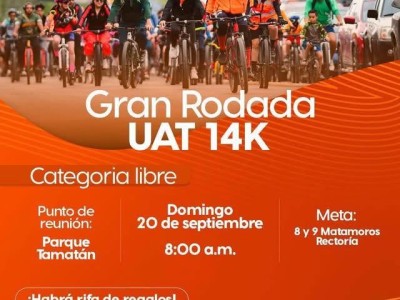 Lista la Gran Rodada UAT 14K en Ciudad Victoria