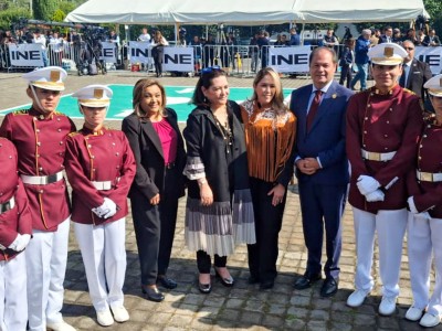 Escolta de bandera de la FEV-UAT destaca en ceremonia del INE en el inicio del Proceso Electoral 2026-2027