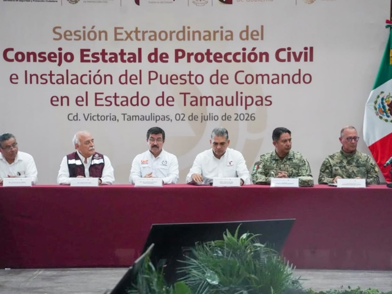 Participa rector de la UAT, Dámaso Anaya, en instalación del Puesto de Comando Interinstitucional contra Ciclones