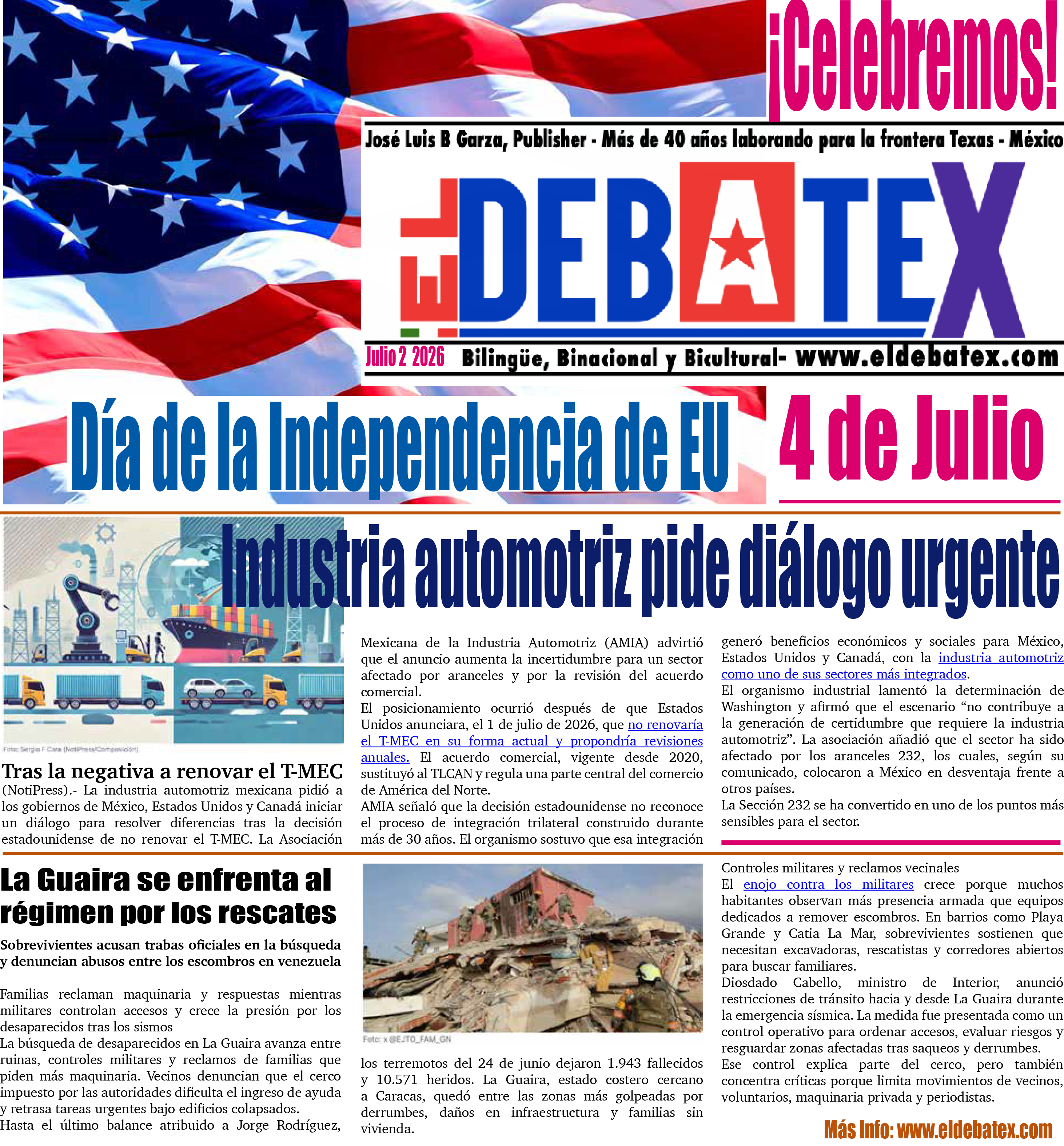Celebrando la Independencia de EU